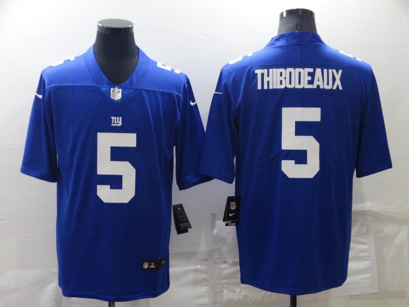 Men New York Giants #5 Thibooeaux Blue 2022 Nike Limited Vapor Untouchable NFL Jersey